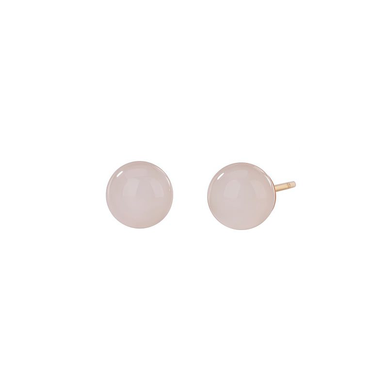 925 Silver Tibetan White Jade Blessing Stud Earrings 925 Silver Tibetan White Jade Blessing Stud Earrings