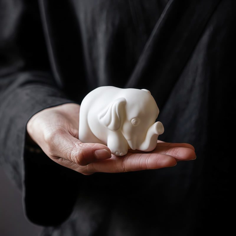 White Porcelain Elephant Home Decor White Porcelain Elephant Home Decor
