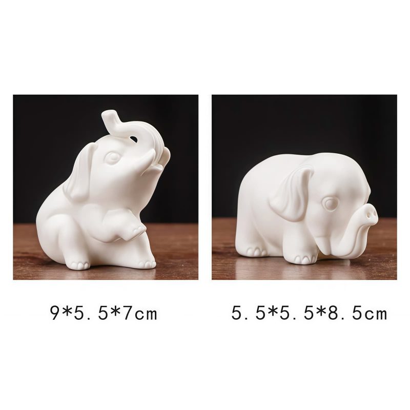 White Porcelain Elephant Home Decor White Porcelain Elephant Home Decor