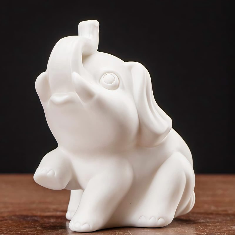 White Porcelain Elephant Home Decor White Porcelain Elephant Home Decor