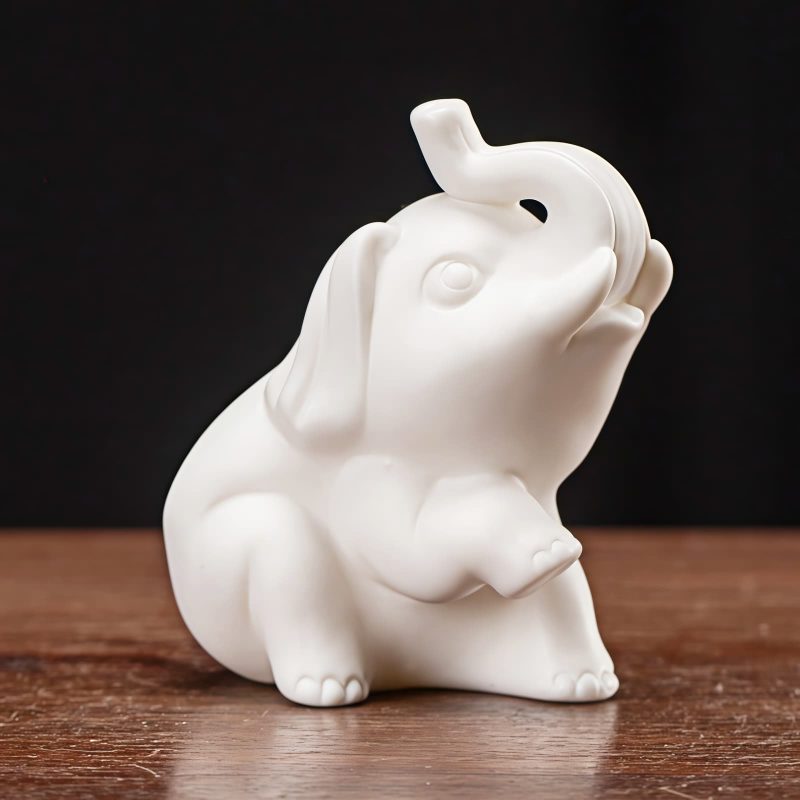 White Porcelain Elephant Home Decor White Porcelain Elephant Home Decor
