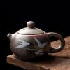 Chinese Ceramic Kung Fu Teapot - White Crane Design Chinese Ceramic Kung Fu Teapot - White Crane Design