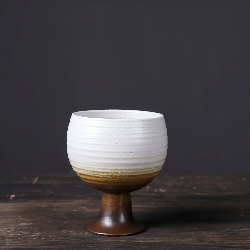 Elegant Ceramic Wine Mug with Goblet Design Elegant Ceramic Wine Mug with Goblet Design
