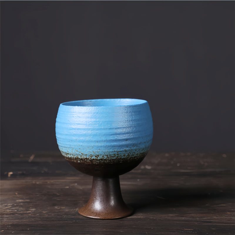 Elegant Ceramic Wine Mug with Goblet Design Elegant Ceramic Wine Mug with Goblet Design