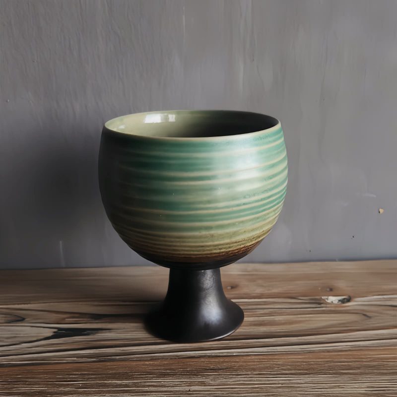 Elegant Ceramic Wine Mug with Goblet Design Elegant Ceramic Wine Mug with Goblet Design