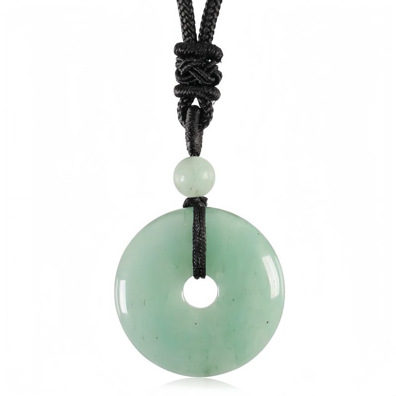 Lucky Coin Healing Crystal Necklace Pendant Lucky Coin Healing Crystal Necklace Pendant
