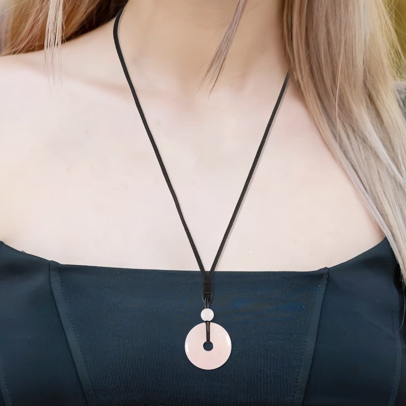 Lucky Coin Healing Crystal Necklace Pendant Lucky Coin Healing Crystal Necklace Pendant