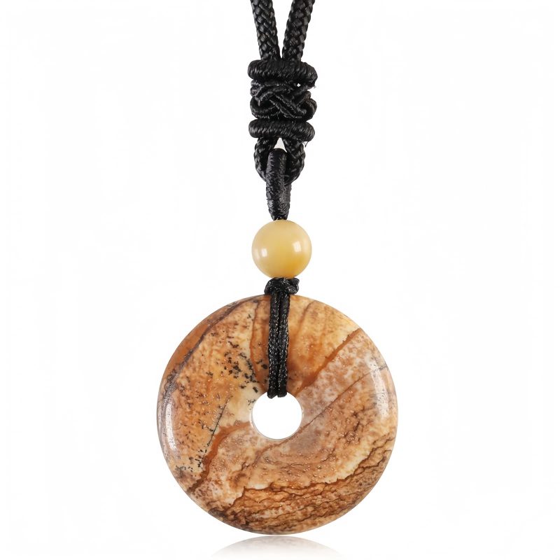 Lucky Coin Healing Crystal Necklace Pendant Lucky Coin Healing Crystal Necklace Pendant
