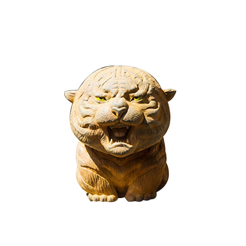 Rust Iron Mini Roaring Tiger Statue Rust Iron Mini Roaring Tiger Statue