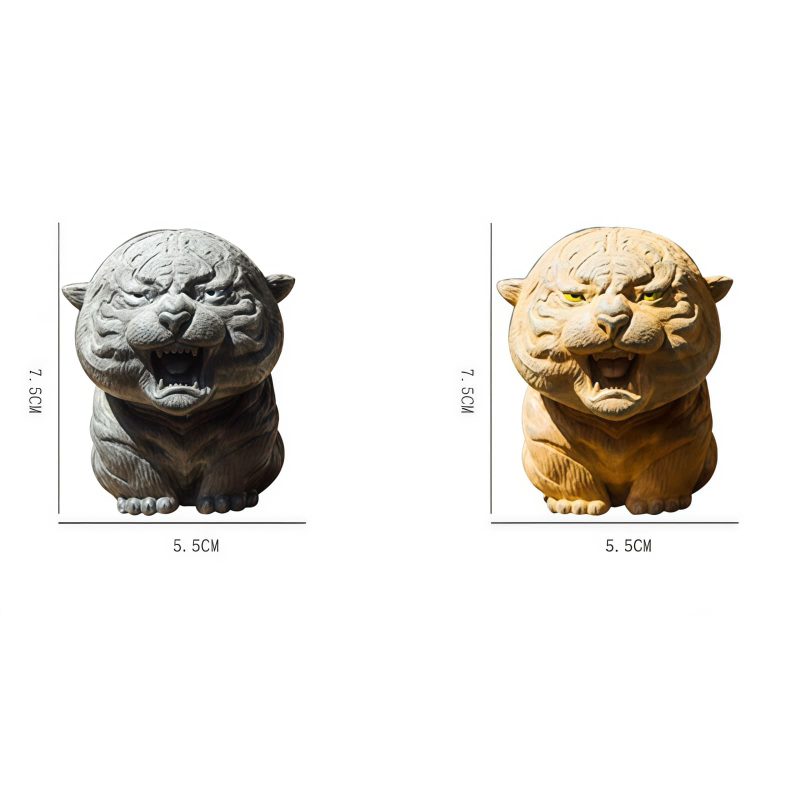 Rust Iron Mini Roaring Tiger Statue Rust Iron Mini Roaring Tiger Statue