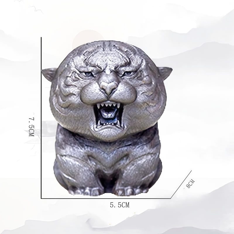 Rust Iron Mini Roaring Tiger Statue Rust Iron Mini Roaring Tiger Statue