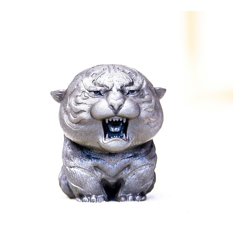Rust Iron Mini Roaring Tiger Statue Rust Iron Mini Roaring Tiger Statue