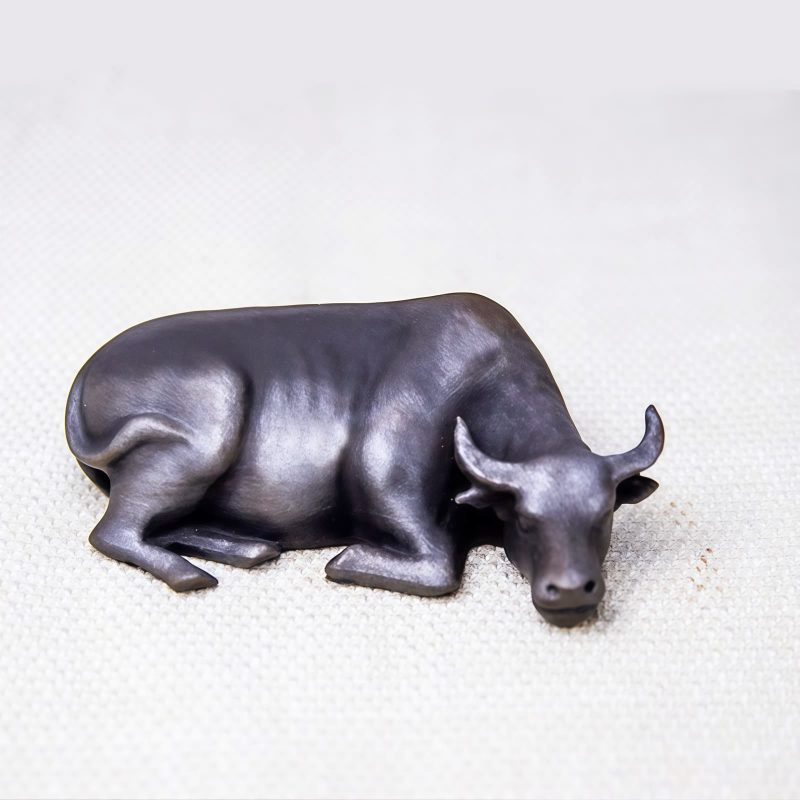 Rustic Iron Powder Buffalo Bull Statue Rustic Iron Powder Buffalo Bull Statue
