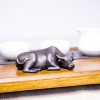 Rustic Iron Powder Buffalo Bull Statue Rustic Iron Powder Buffalo Bull Statue