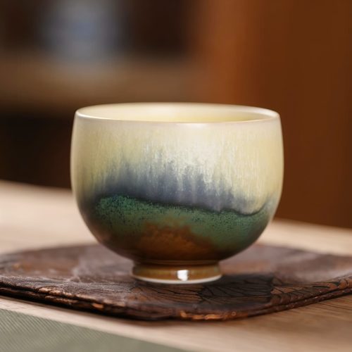 ヴィンテージ磁器 窯変工夫茶杯