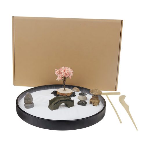 Decoración de Jardín Zen con Árbol y Puente