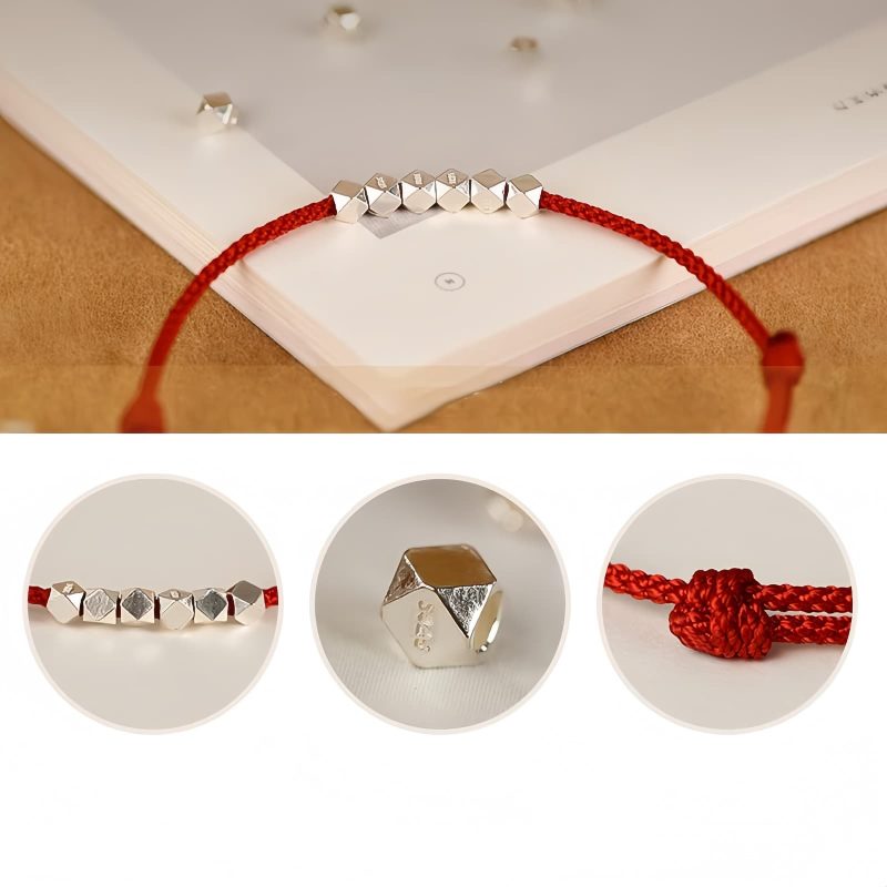 925 Silver Red String Adjustable Anklet 925 Silver Red String Adjustable Anklet