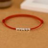 925 Silver Red String Adjustable Anklet 925 Silver Red String Adjustable Anklet