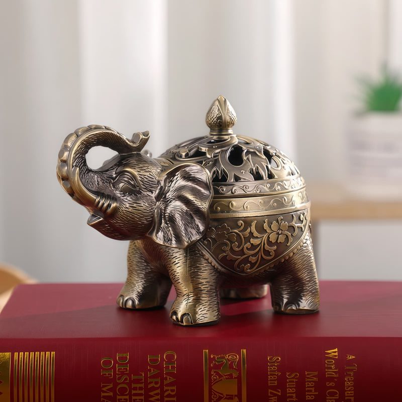 Alloy Elephant Incense Burner Decoration Alloy Elephant Incense Burner Decoration