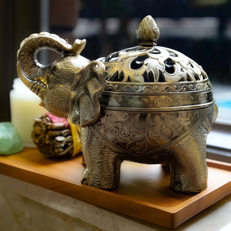 Alloy Elephant Incense Burner Decoration Alloy Elephant Incense Burner Decoration