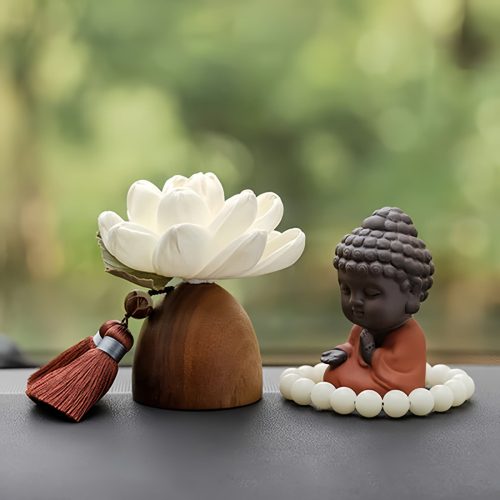 Black Peach Wood Buddha Calm Cure Decoration Black Peach Wood Buddha Calm Cure Decoration