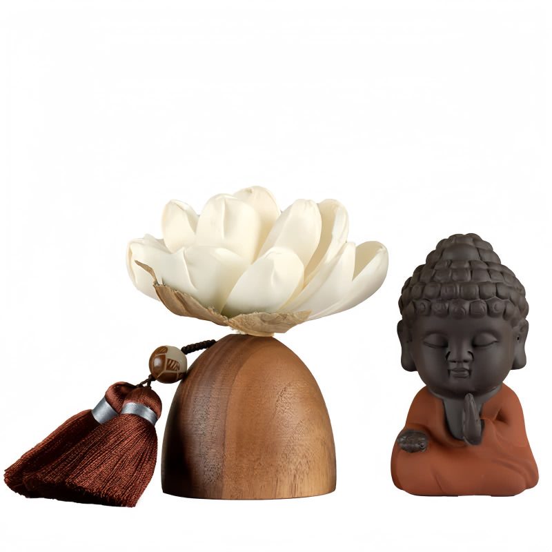 Black Peach Wood Buddha Calm Cure Decoration Black Peach Wood Buddha Calm Cure Decoration