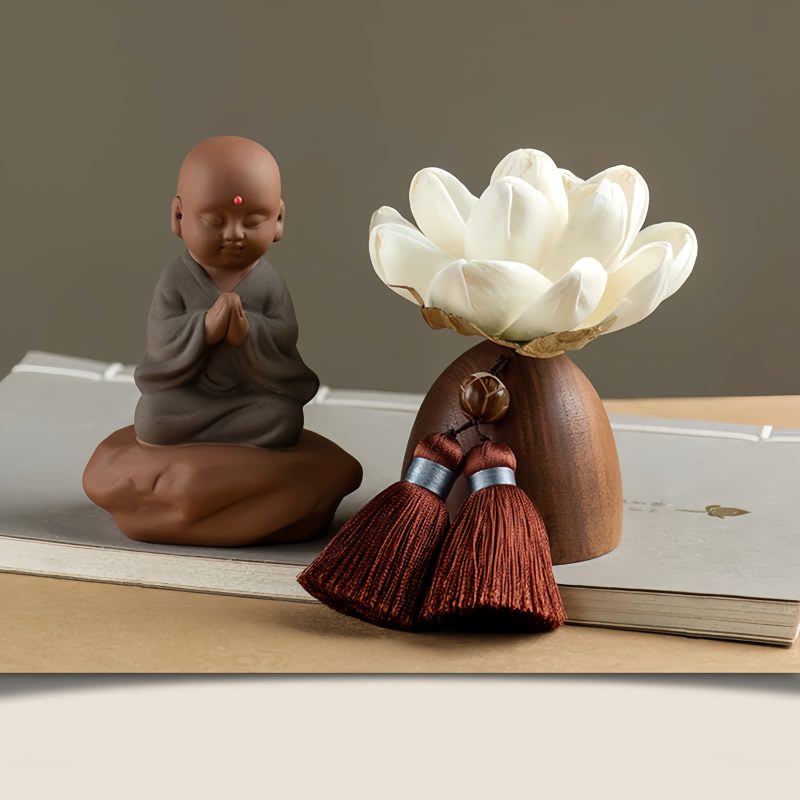 Black Peach Wood Buddha Calm Cure Decoration Black Peach Wood Buddha Calm Cure Decoration
