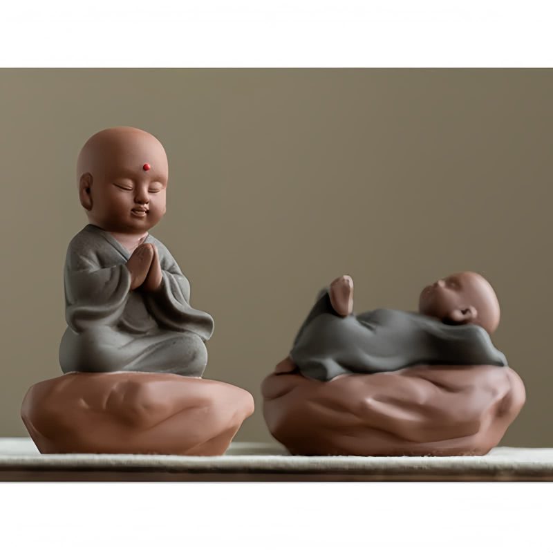Black Peach Wood Buddha Calm Cure Decoration Black Peach Wood Buddha Calm Cure Decoration