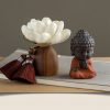 Black Peach Wood Buddha Calm Cure Decoration Black Peach Wood Buddha Calm Cure Decoration