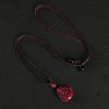Chinese Cinnabar Laughing Buddha Pendant Necklace