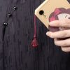 Chinese Cinnabar Laughing Buddha Pendant Necklace