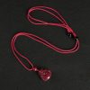 Chinese Cinnabar Laughing Buddha Pendant Necklace