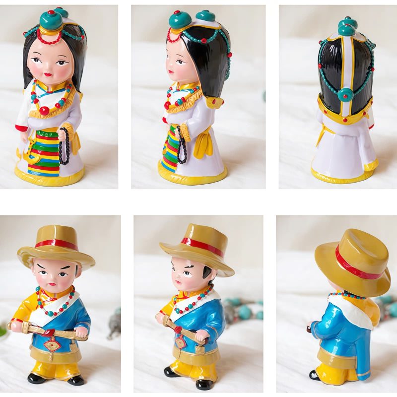 Hand Painted Tibetan Figure Decoration Hand Painted Tibetan Figure Decoration