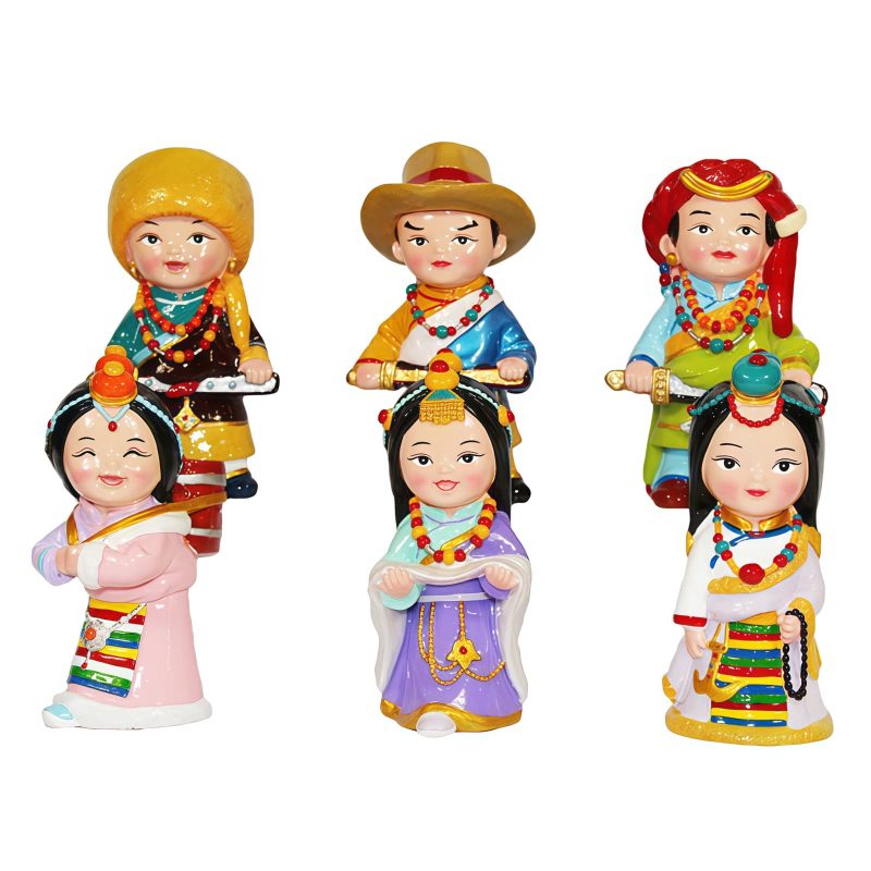 Hand Painted Tibetan Figure Decoration Hand Painted Tibetan Figure Decoration