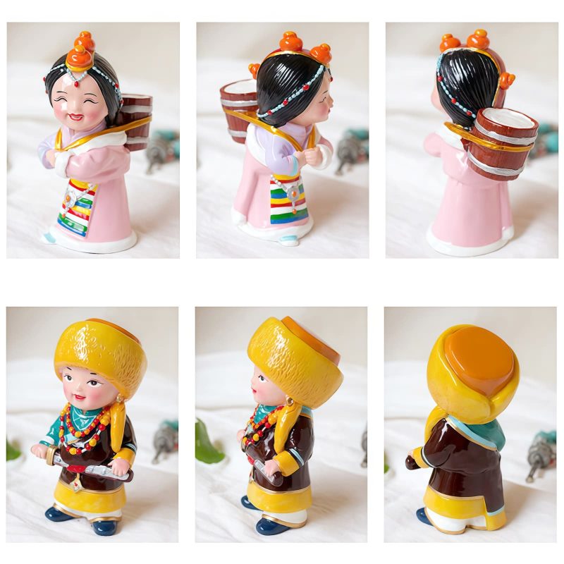 Hand Painted Tibetan Figure Decoration Hand Painted Tibetan Figure Decoration