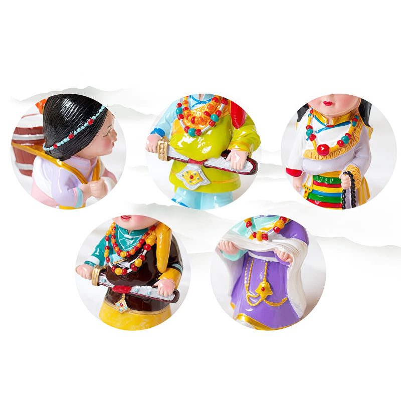 Hand Painted Tibetan Figure Decoration Hand Painted Tibetan Figure Decoration
