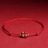 Natural Cinnabar Four Leaf Clover Bracelet Natural Cinnabar Four Leaf Clover Bracelet