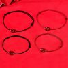 Natural Cinnabar Four Leaf Clover Bracelet Natural Cinnabar Four Leaf Clover Bracelet