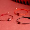 Natural Cinnabar Four Leaf Clover Bracelet Natural Cinnabar Four Leaf Clover Bracelet