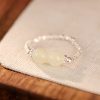 Natural Hetian Jade Adjustable Elastic Ring Natural Hetian Jade Adjustable Elastic Ring
