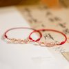 Strawberry Quartz Cultural Luck Anklet Strawberry Quartz Cultural Luck Anklet