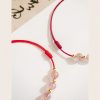 Strawberry Quartz Cultural Luck Anklet Strawberry Quartz Cultural Luck Anklet