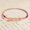 Strawberry Quartz Cultural Luck Anklet Strawberry Quartz Cultural Luck Anklet