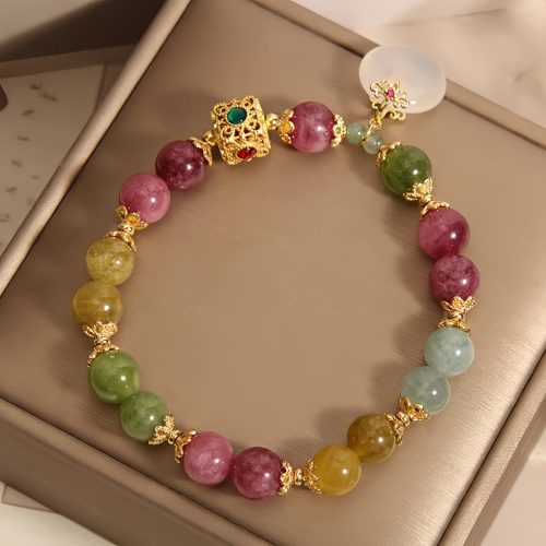 Pulsera de Turmalina y Jade Blanco: Sabiduría y Protección Pulsera de Turmalina y Jade Blanco: Sabiduría y Protección