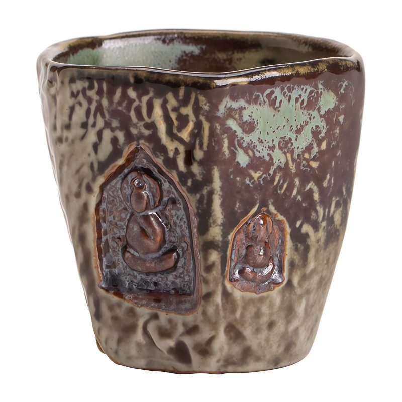 Vintage Dunhuang Buddha Engraved Teacup Vintage Dunhuang Buddha Engraved Teacup