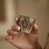 Vintage Dunhuang Buddha Engraved Teacup Vintage Dunhuang Buddha Engraved Teacup