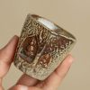 Vintage Dunhuang Buddha Engraved Teacup Vintage Dunhuang Buddha Engraved Teacup