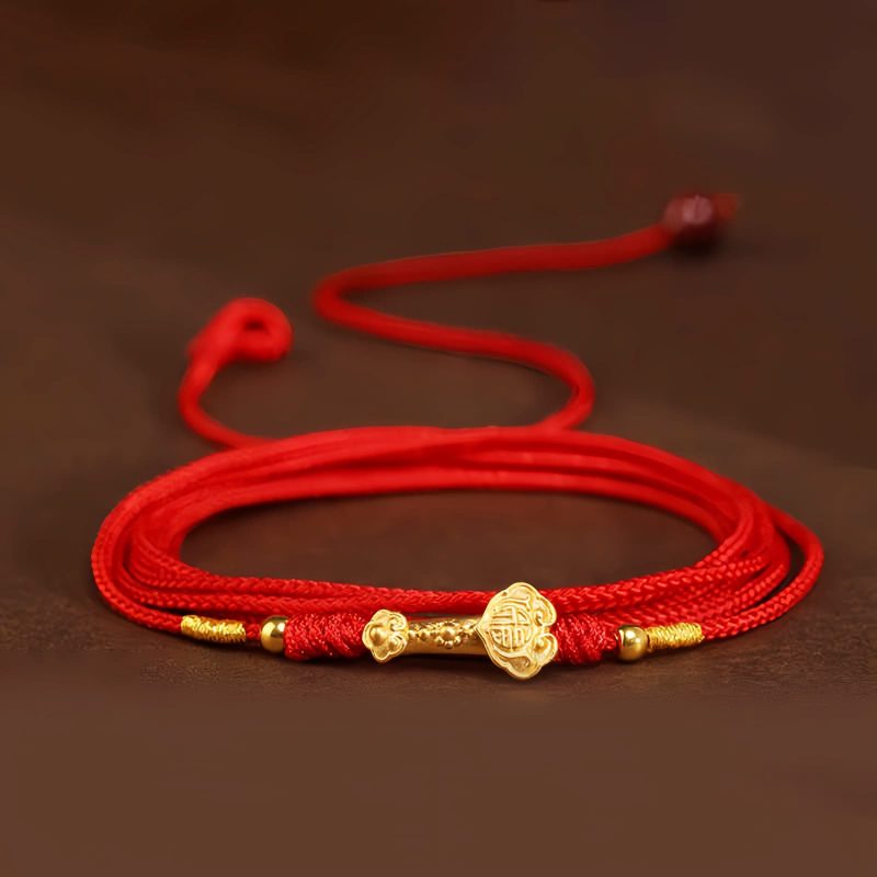 999 Solid Gold Tibetan Belly Chain with Red String 999 Solid Gold Tibetan Belly Chain with Red String