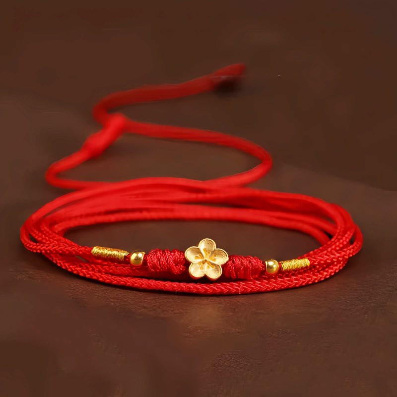 999 Solid Gold Tibetan Belly Chain with Red String 999 Solid Gold Tibetan Belly Chain with Red String