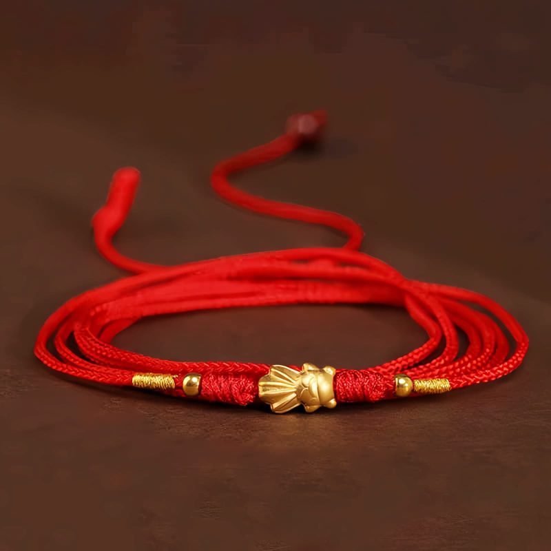 999 Solid Gold Tibetan Belly Chain with Red String 999 Solid Gold Tibetan Belly Chain with Red String